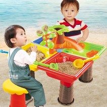 3단 4단 모래놀이 물놀이 샌드 도구 테이블세트, 돌고래 사각