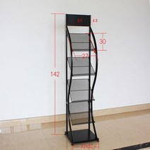 엽서진열대 책 잡지 가판대 잡지꽂이 선반 행사 거치대 전시 팔플렛 조립식 플리마켓, 너비30cm 블랙사각형