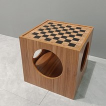 고급 바둑판 체스판 양면 테이블 다다미 다도 찻상 티테이블 겸용 원목좌탁 협탁 탁자, A. 소형 체스판 430 430 410