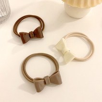 3컬러 러블리 리본포인트 헤어끈 머리고무줄 미니 여성머리끈