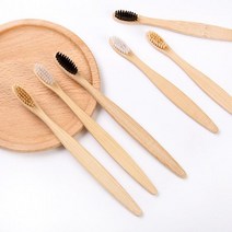 KC인증 천연 대나무 칫솔 성인용 아동용 생분해 부드러운 미세모 친환경 제로웨이스트, 화이트