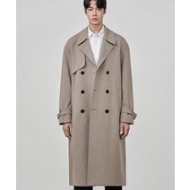 DRAW FIT 오버사이즈 울 트렌치 코트 GREYISH BEIGE OVERSIZED WOOL TRENCH COAT GREYISH BEIGE