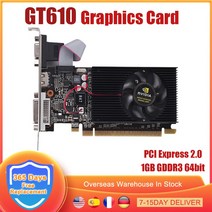 Graphics Cards GT610 그래픽 카드 1GB GDDR3 64Bit 비디오 NVIDIA GeForce PCIE PCI-Express 2.0 VGA DVI, 한개옵션0