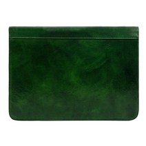 가죽 포트폴리오 문서 폴더 수공예 케이스 초록 Time Resistance, Green