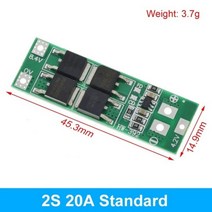 전동보드 전기킥보드 휴대용 경량 전동킥보드 3S 4s 40A 60A 리튬 이온 배터리 충전기 보호 보드 18650 BMS 드릴 모터 11.1V 12.6V 14.8V 16.8V, 2S 20A Standard