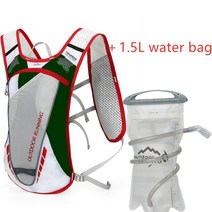 인스팅트배낭 inoxto 최신 초경량 8리터 배낭 달리기 마라톤 자전거 물가방 배낭, 아미 그린 1.5l