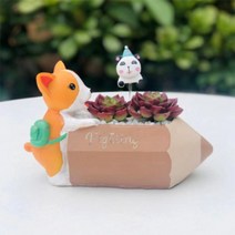 [ROOGO 루고 화분] 코기의 아침인사 - 연필코기 카페소품 인테리어소품 커피숍소품 원예키트 원예수업