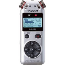 Tascam DR-05X 스테레오 핸드헬드 디지털 오디오 레코더 및 USB 오디오 인터페이스 실버, 스택, 한 사이즈