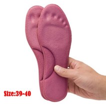 팔자걸음 평발교정 맞춤 기능성 신발 아치 깔창 발 위한 자기 가열 열 따뜻한 메모리 폼 지원 여성 겨울 스포츠 패드, 자홍색 39-40