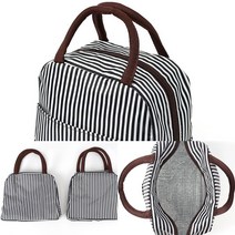 보온보냉 도시락가방 2P세트(블랙라인) 보냉보온팩 케이크보냉가방 미니멀캠핑용품