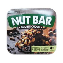 Nut Bar Double Choco 4ea x 1팩 더블초코맛 에너지바 라운딩 헬스간식, 1개