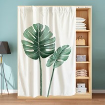 옷장 행거 블라인드 커튼 방진 깔끔한 부착 칸막이 가림막 안방 라커 룸 커튼 레일, 130cm  X 180cm  + S