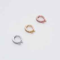 큐빅 펜던트 고리목걸이 연결고리(오링오픈형) 목걸이부자재 연결고리 악세사리부자재, OR(실버)