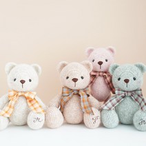 [JW손뜨개] 테디베어 코바늘 인형 만들기 패키지 DIY, 베이지