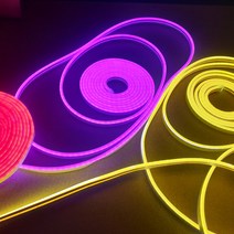 네온 면발광 12V LED 플렉스 싸인 간판 인테리어 실리콘 줄네온 5M, 웜화이트