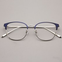 하우스브랜드 초경량 금속테 뿔테 안경 티타늄 가벼운 남녀공용 하금테 e23