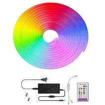 LED 스트립 조명 전구 RGB Strip Lights Bedroom Lighting Controllable DIY Color Changing Dimmable Flexible In, [01] US, [01] 3m
