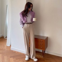 코코블랑 인생핏 뒷밴딩 와이드 슬랙스(길이선택)