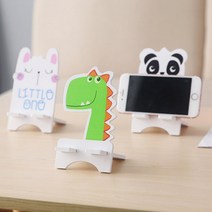WOOJOO 캐릭터 원목 핸드폰 스탠드 태블릿 거치대 공룡, 단품, 단품