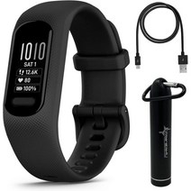 Garmin Vivosmart 5 Smart Fitness and Health Tracker Black Case with Wearable4U E-Power Bundle, Black/ Black