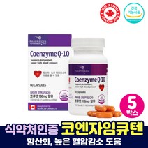 코큐텐 유비퀴놀 혈압보조제 코엠자이큐텐 건강식품 코엔자임큐텐 유해산소 활성산소 보호 항산화식품 40대건강보조식품 엄마 아빠 부모님 영양제 혈압건강기능식품, 코큐10 5박스