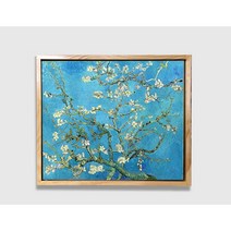 [반아트 리얼 붓터칭] 반고흐 그림 아몬드 나무 돈 들어오는 그림 인테리어 소품 개업 집들이 선물 금전운 그림, 관액자 우드