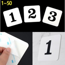 1P 사각 100MM 아크릴 번호판 3 건물번호판 숫자스티커, 37