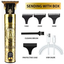 헤어 트리머 hair trimmer electr shaver hair clipper 전문 면도기 수염 이발사 0mm 신사 커팅 머신 남성 이발 스타일, 33