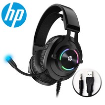 HP 스테레오 유선 LED 게이밍 헤드셋, H360, 혼합색상
