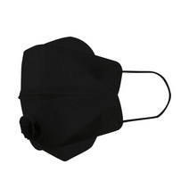 바디럽 제로더스터 KF94 배기밸브 마스크 블랙 대형 1매, 1개, 블랙대형