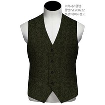 이럭셔리클럽 면스판 꽃무늬 베스트 맞춤 조끼 VE200222