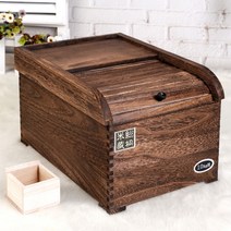 해외 원목쌀통 나무쌀통 가을겨울 나무통 원목통 쌀통 가정용 쌀상자 10kg 쌀상자 5kg-165792, 옵션03