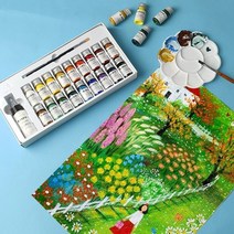 방과후수업 플루이드아트 도프 염색 섬유 영구 패브릭 페인트 세트 DIY 만들기 집콕 화방, 12 Colors