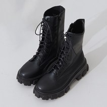 나나구두 라운드 레이스업 오버솔 통굽 워커 부츠 5.5cm