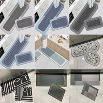 빨아쓰는 규조토 발매트 발닦개 주방 욕실 싱크대 화장실 프리미엄 소프트, 스위트홈-블루, 40x120
