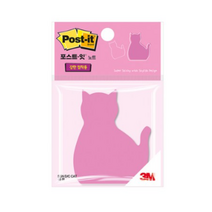 포스트잇 강한점착용 다이컷 노트 76 x 76 mm, 고양이, 9개입