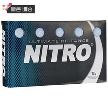 디스턴스 비거리 골프공 니트로 궁극의 거리 골프공15팩, White