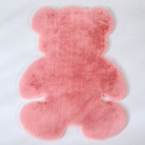 새로운 모조 토끼 모피 만화 동물 카펫 소파 침실 머리맡 베이 창 룸 매트 도어 매트, 새우 핑크 곰