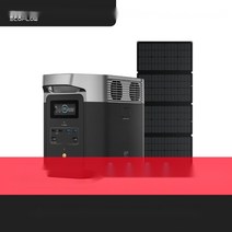리튬인산철 배터리 휴대용 아웃도어 모바일 전원 1800w 대용량 자가운전 캠핑카용 220v 2max pro, 델타2+160W 태양광 패널, 0mAh
