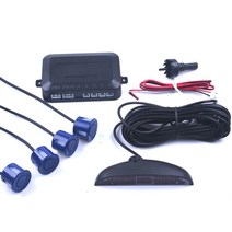 1set 자동차 led 주차 센서 키트 디스플레이 모든 자동차 용 4 센서 역방향 지원 백업 레이더 모니터 시스템, 4 블루
