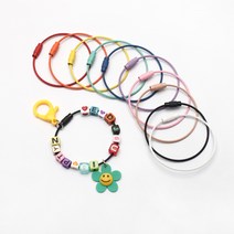 히야가게 칼라 키링 와이어 고리, 7.핑크(5개)