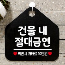 [바보사랑] 오픈 사무실 문 실내 걸이용 포맥스 화장실 금연 안내판 팻말 제작 285건물내, 옵션1:285건물내절대금연 / 옵션2:화이트판+문구로즈골드