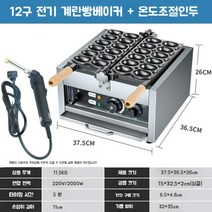 창업 업소용 계란빵기계 전기가스기계 바나나 풀빵 만들기 계란빵틀 12구 전기 가스 기계, 12홀 전기계란빵 베이커+스마일 인두