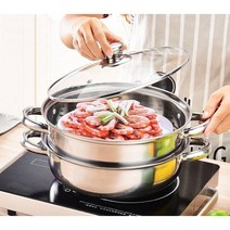 예작마루 IH 인덕션 겸용 2단 찜기 찜솥 냄비, 셰프 2단 28cm