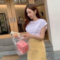 얀새 누보 레터링 티셔츠
