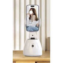 스마트폰 짐벌 얼굴인식 트래킹 추적 셀카 브리로그, (화이트 + 1.6m 바닥/휴대용 스탠드)