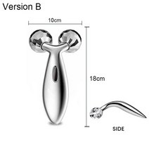 두피 관리기 헤어빔 전동 마사지기계 3d 롤러 얼굴 y 모양 360 회전 얇은 얼굴, 버전 b