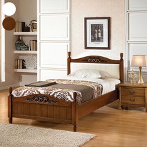 데이크 엔틱 마호가니원목 슈퍼싱글 침대, 색상, 화이트