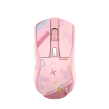 DAREU PC 게임 마우스 3 모드 연결 BT 유선 2.4G 무선 마우스 밴드 충전 베이스 KBS 버튼 마우스 노트북 게임기, Pink