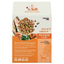 제이큐 강아지 사료 더독 닥터소프트 치킨 장건강 노령견용, 본상품